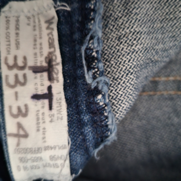 Lot of 3. MWZ Wrangler Originals. Men's Blue Jeans Excellent, Ready To Ride. - Picture 5 of 7